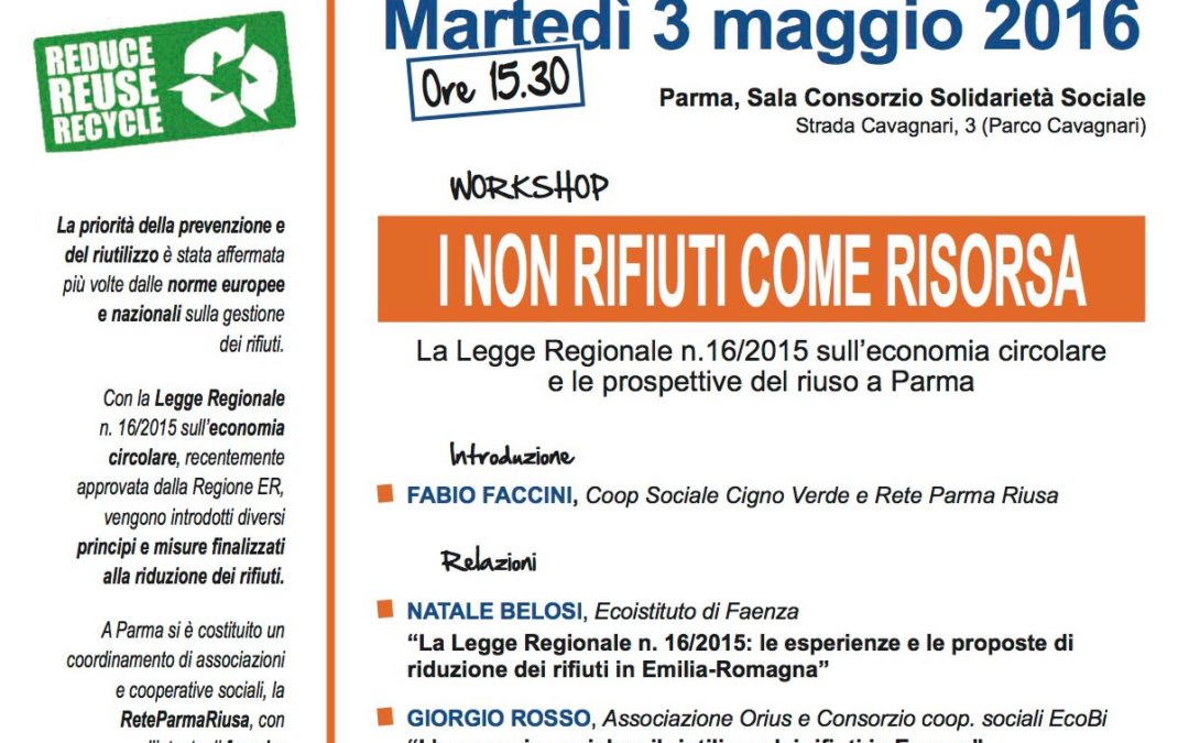 Workshop: i Non Rifiuti come Risorsa